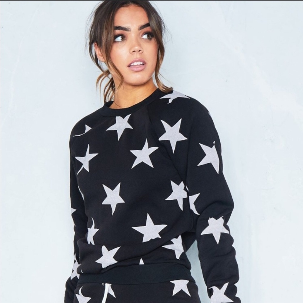 Star sweatshirt boohoo